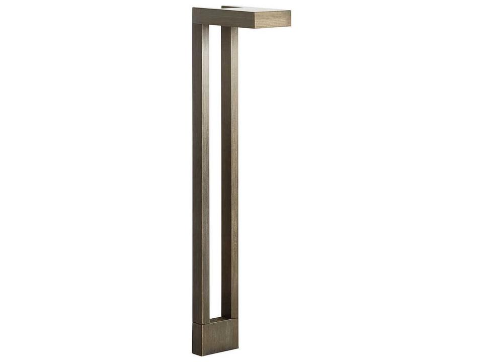 1-Light Two-Arm Contemporary Outdoor Path Light in Centennial Brass