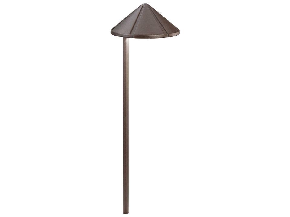 Six Groove 1-Light Outdoor Path Light in Textured Architectural Bronze