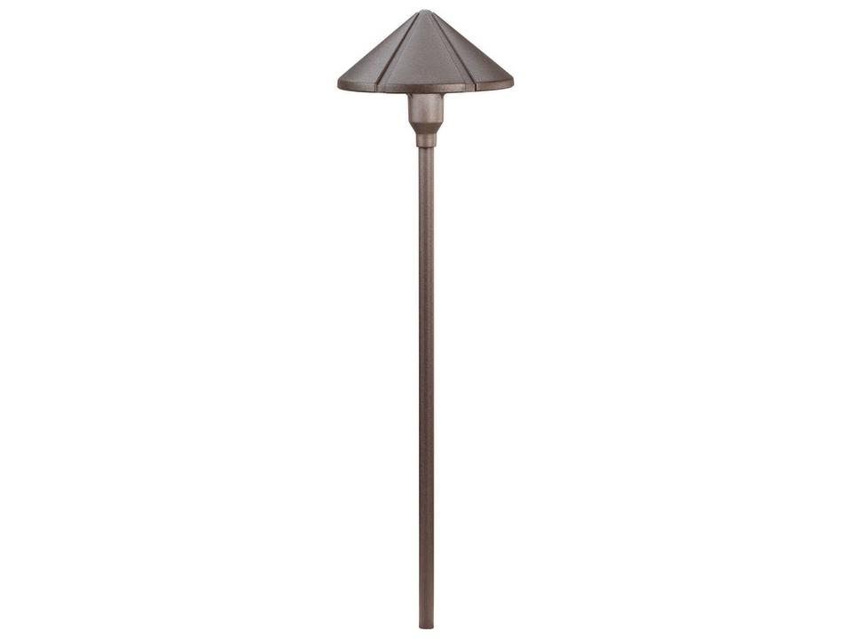 Six Groove 1-Light Path Light in Textured Architectural Bronze