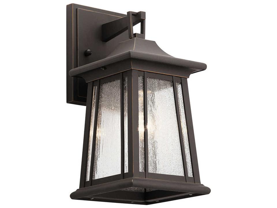 Taden 1-Light Outdoor Wall Lantern in Rubbed Bronze