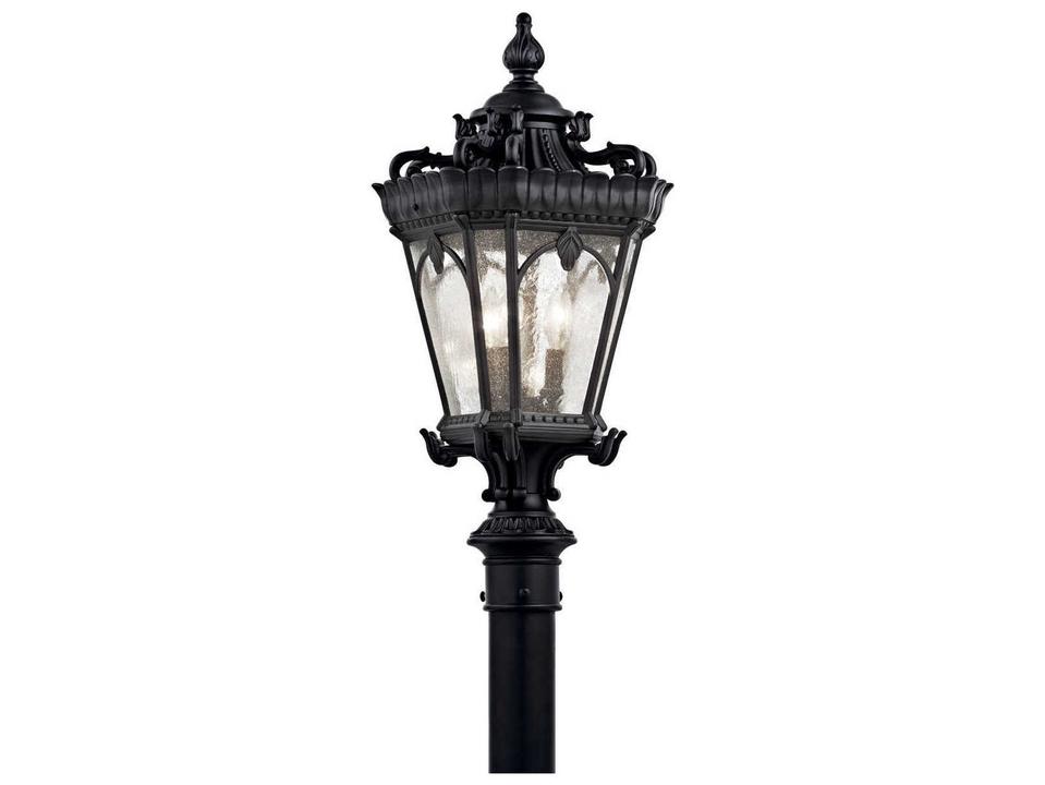 Tournai 3-Light Outdoor Post Light in Textured Black