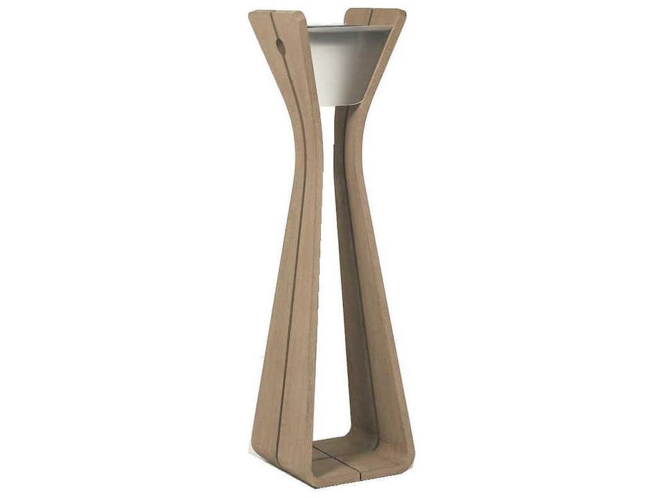 Tecka Solar Powered Teak Floor Lamp 500 Lumens