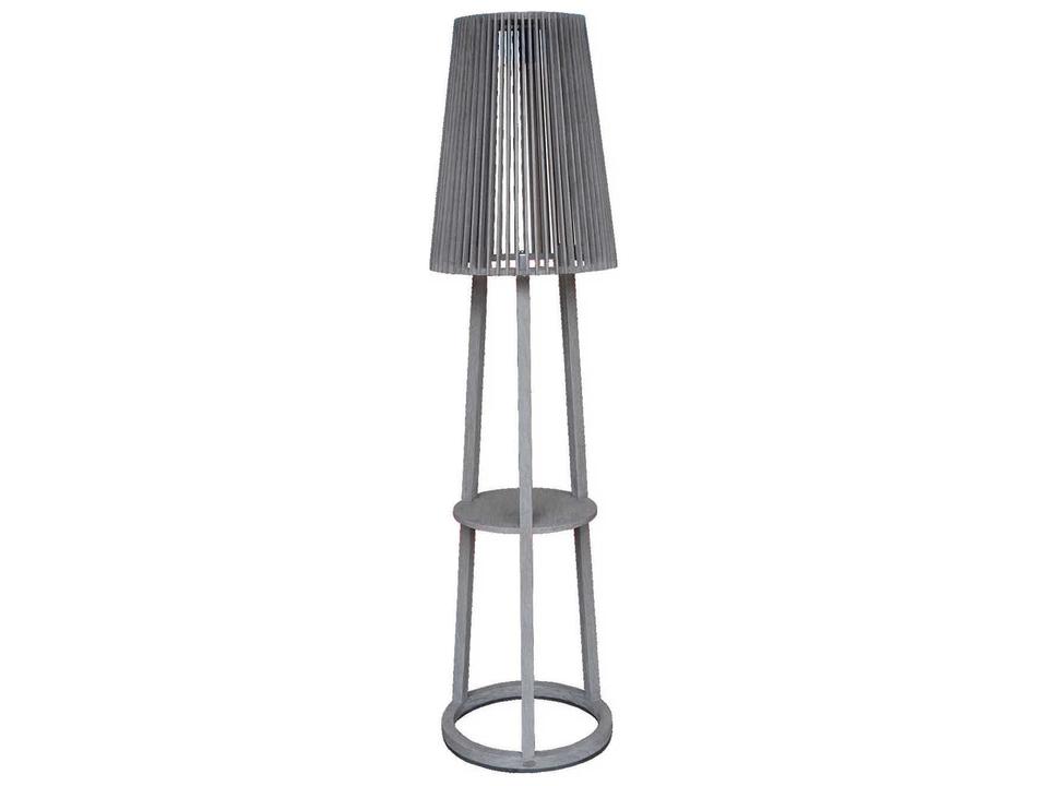 Palma Outdoor LED Floor Lamp Modern Weathered Teak