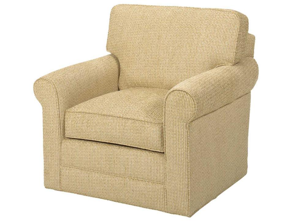 Clifton Swivel Fabric Club Chair with Ultra Down Seat Cushion