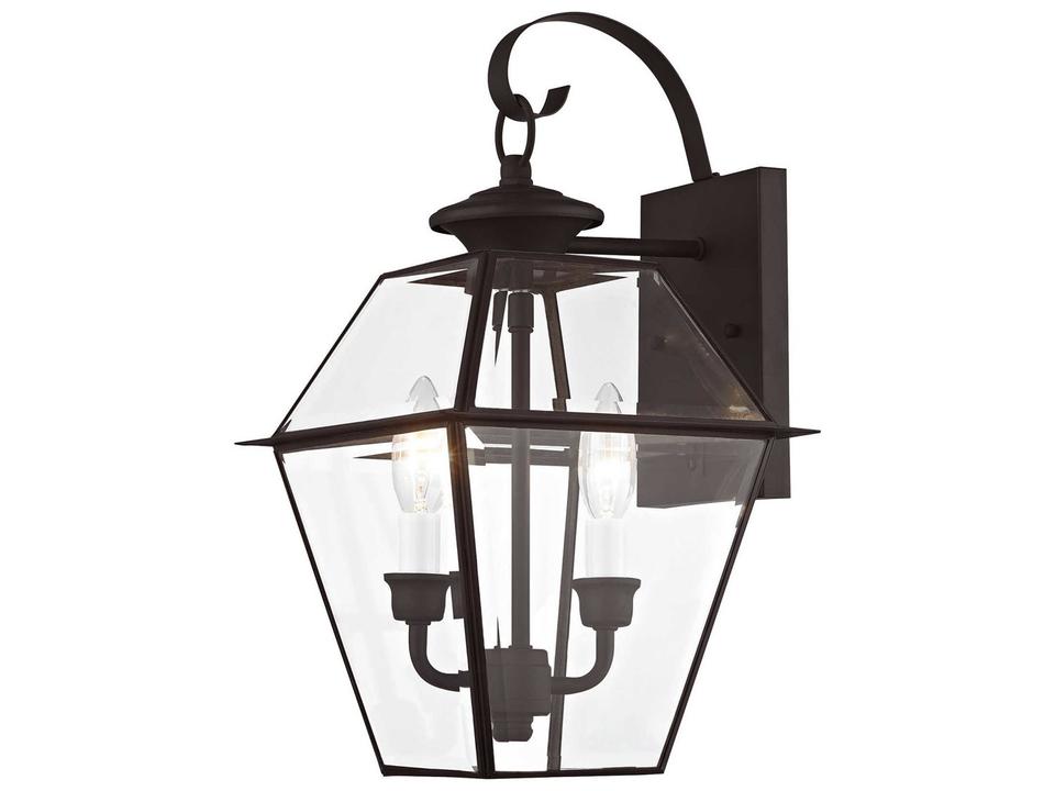 Westover 2-Light Outdoor Wall Lantern in Bronze