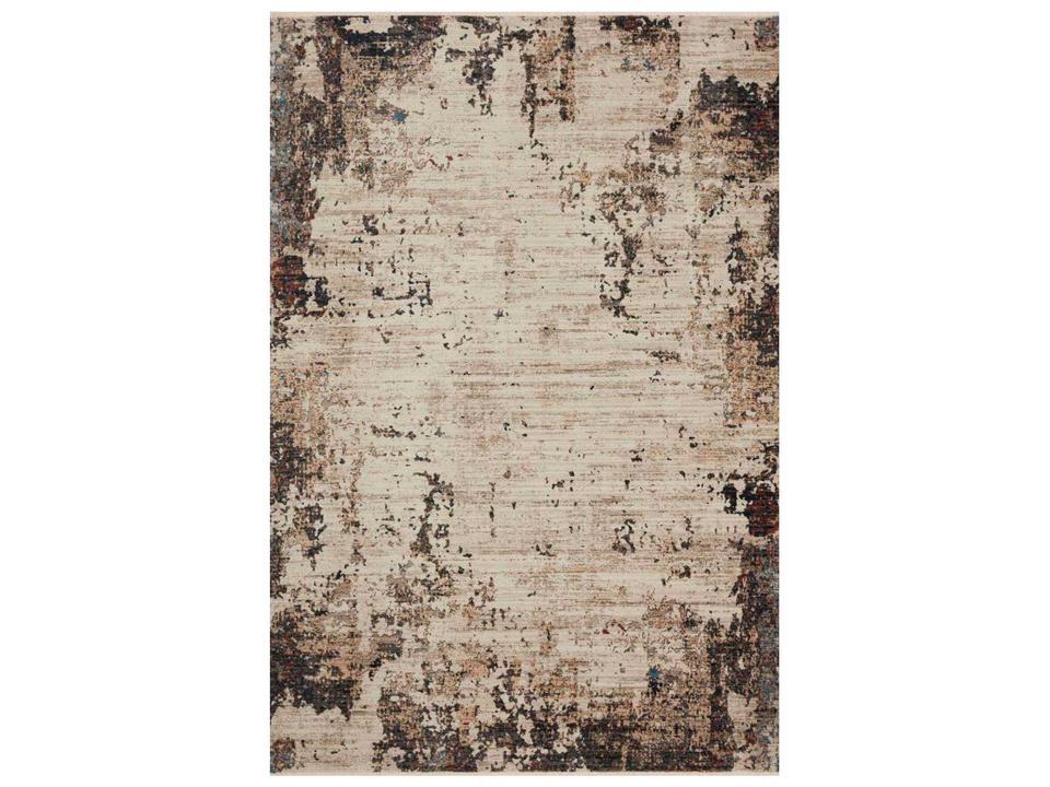 Leigh Ivory Charcoal Power-Loomed Polyester Area Rug