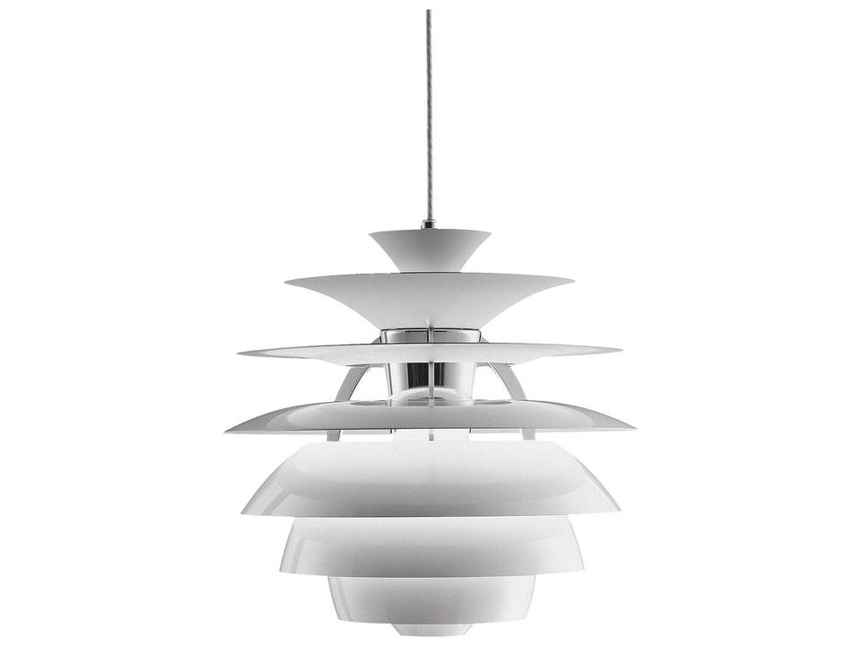 Ph 1-Light White LED Tiered Pendant