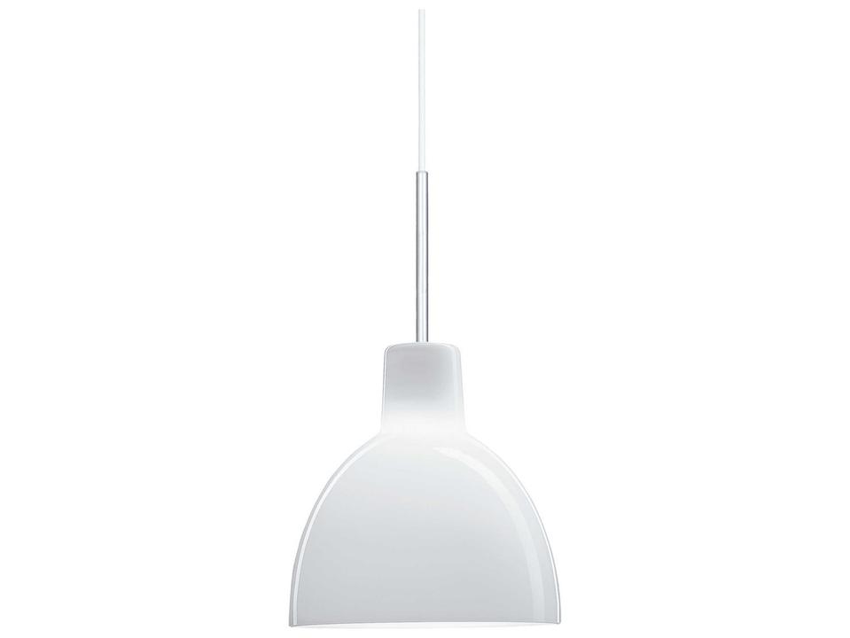 Toldbod 1-Light Glass Steel LED Bell Dome Mini Pendant