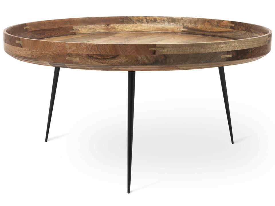 Bowl Round Coffee Table in Natural Lacquered Mango Wood