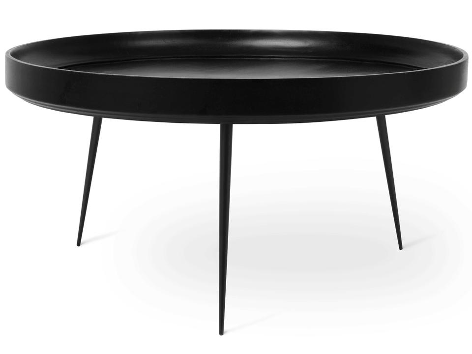 Bowl Round Wood Black Coffee Table