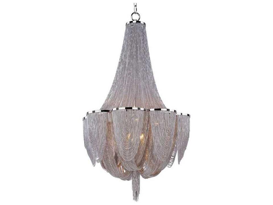 Chantilly 1-Light Polished Nickel Empire Chandelier