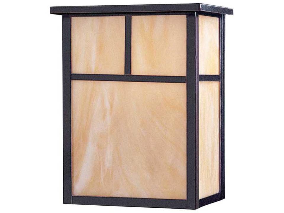 Coldwater 2-Light Outdoor Wall Lantern in Burnished with Honey Glass