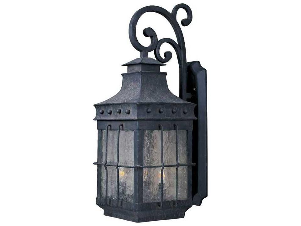 4-Light Nantucket Outdoor Wall Lantern in Country Forge Finish