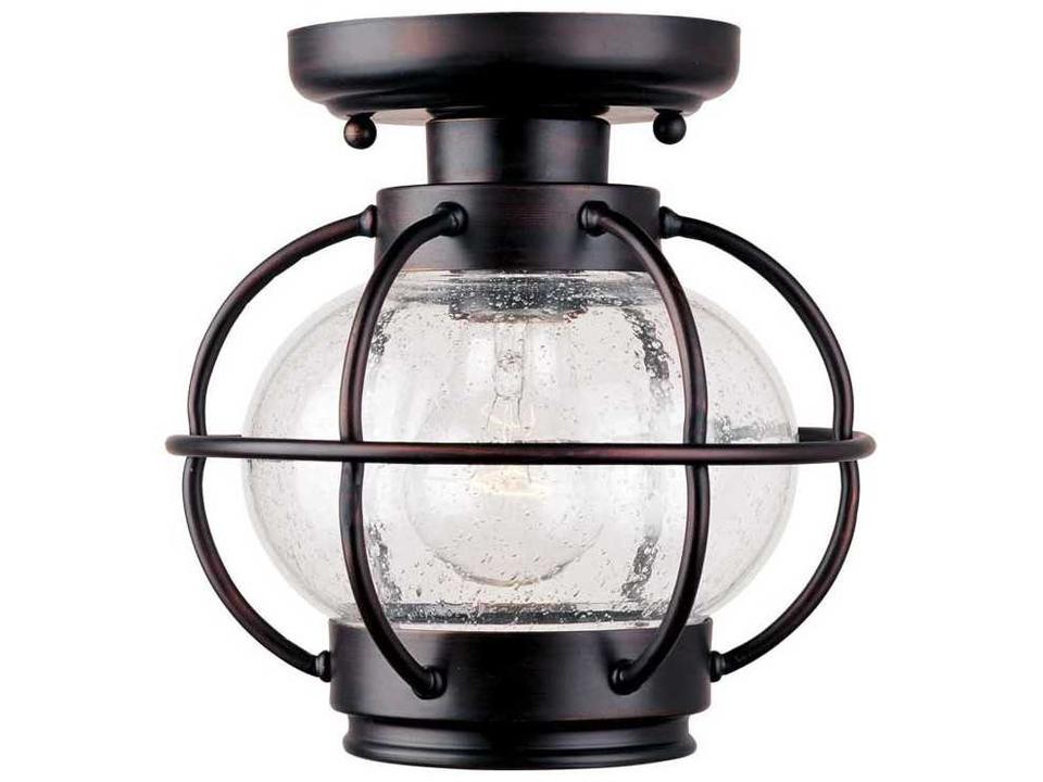 Portsmouth 1-Light Outdoor Ceiling Mount in Oil Rubbed Bronze