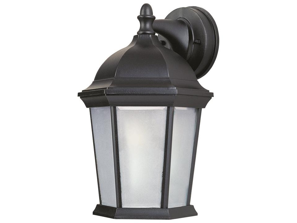 Side Door 1-Light LED Outdoor Wall Sconce in Black