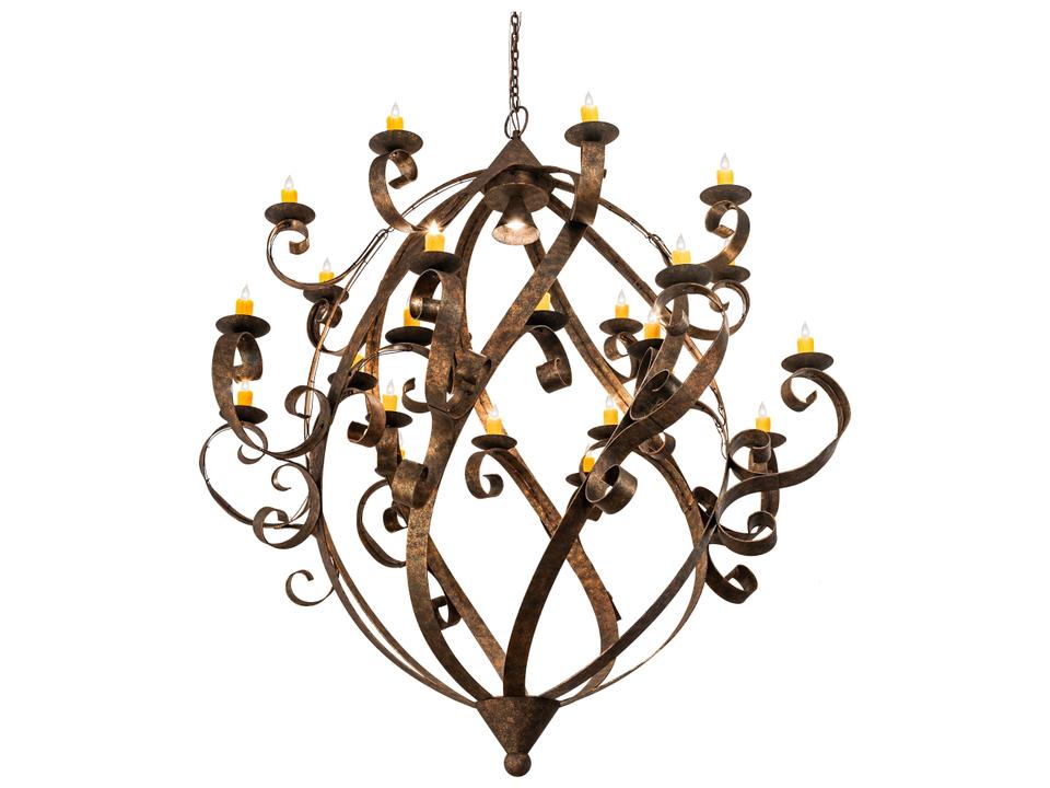 Caliope 25-Light Rococco Brown LED Candelabra Chandelier