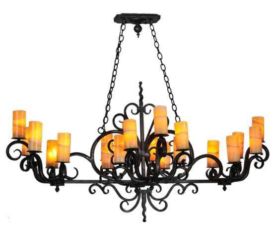 Kean 20-Light Black Cylinder Lantern Chandelier with Amber Shades