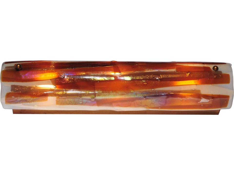 Metro Fusion 3-Light Marina Fused Glass Vanity Light in Translucent Copper
