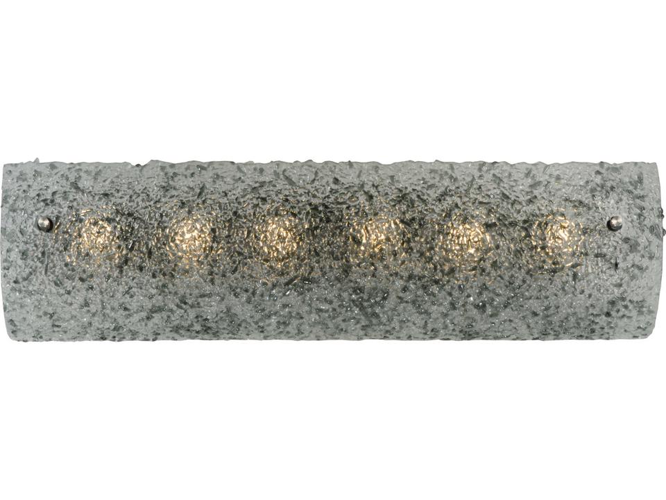 Metro Fusion 6-Light Gray Vanity Light with Moonscape Glass