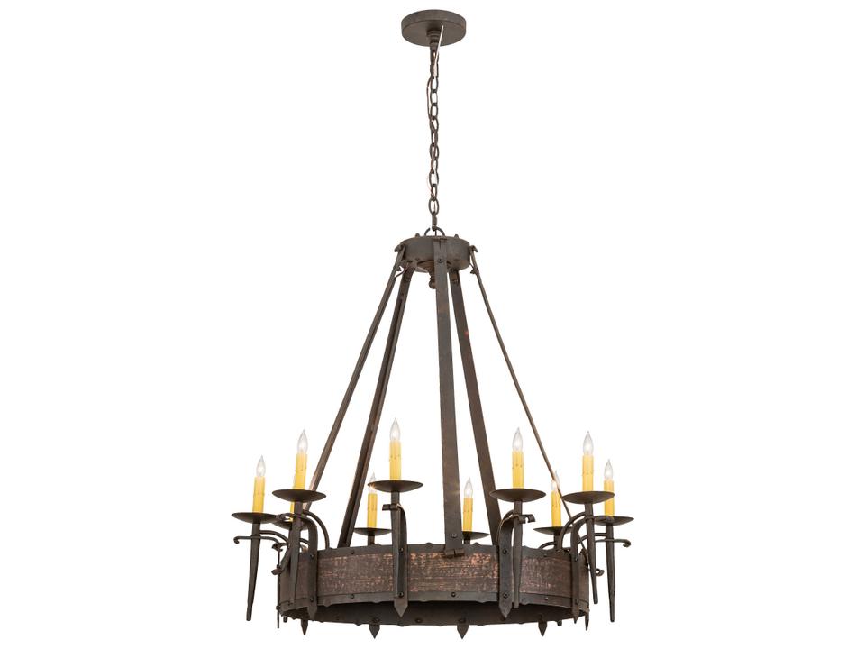 Costello 10-Light Candelabra Chandelier in Copper Black