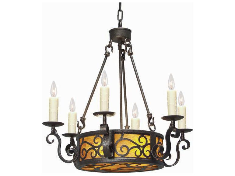 Delano 8-Light Candelabra Chandelier in Copper Rust Gray