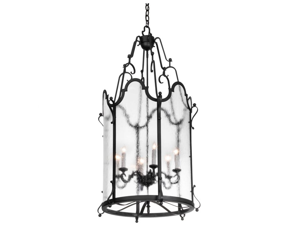 Dubrek 6-Light Gunmetal Candelabra Lantern Chandelier