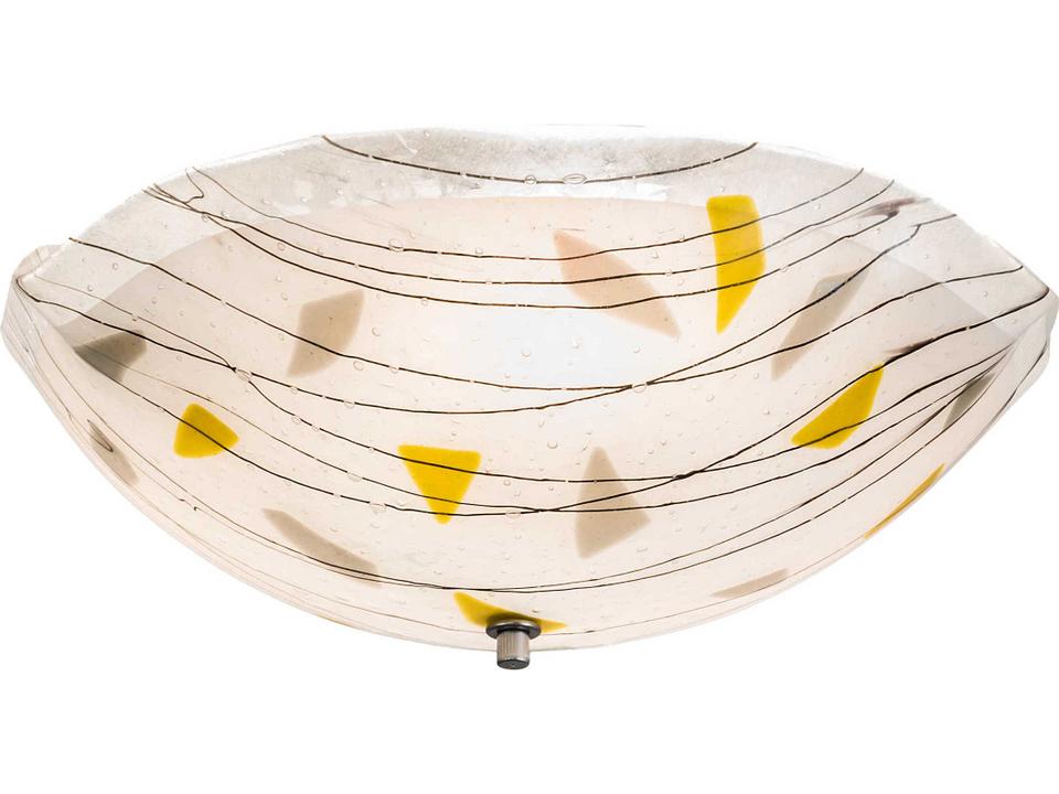 Metro Fusion 3-Light Flush Mount in Gray Glass and Metal
