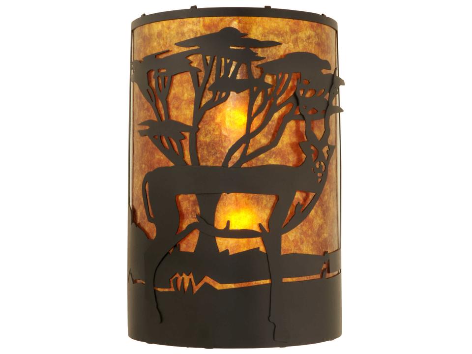 Antelope 2-Light Outdoor Wall Sconce in Textured Black