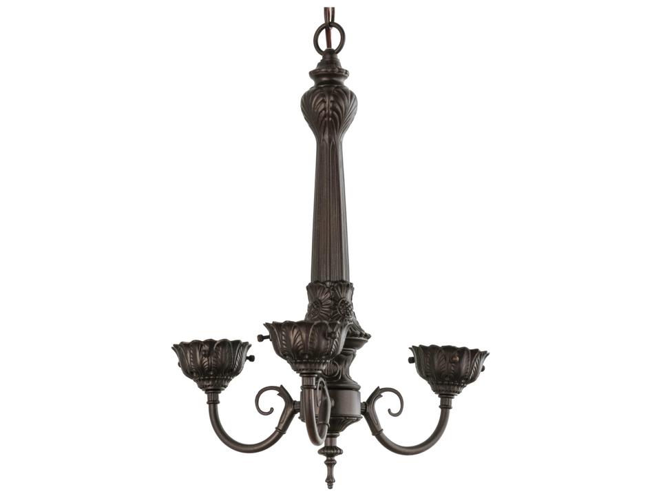 3-Light Mahogany Bronze Chandelier