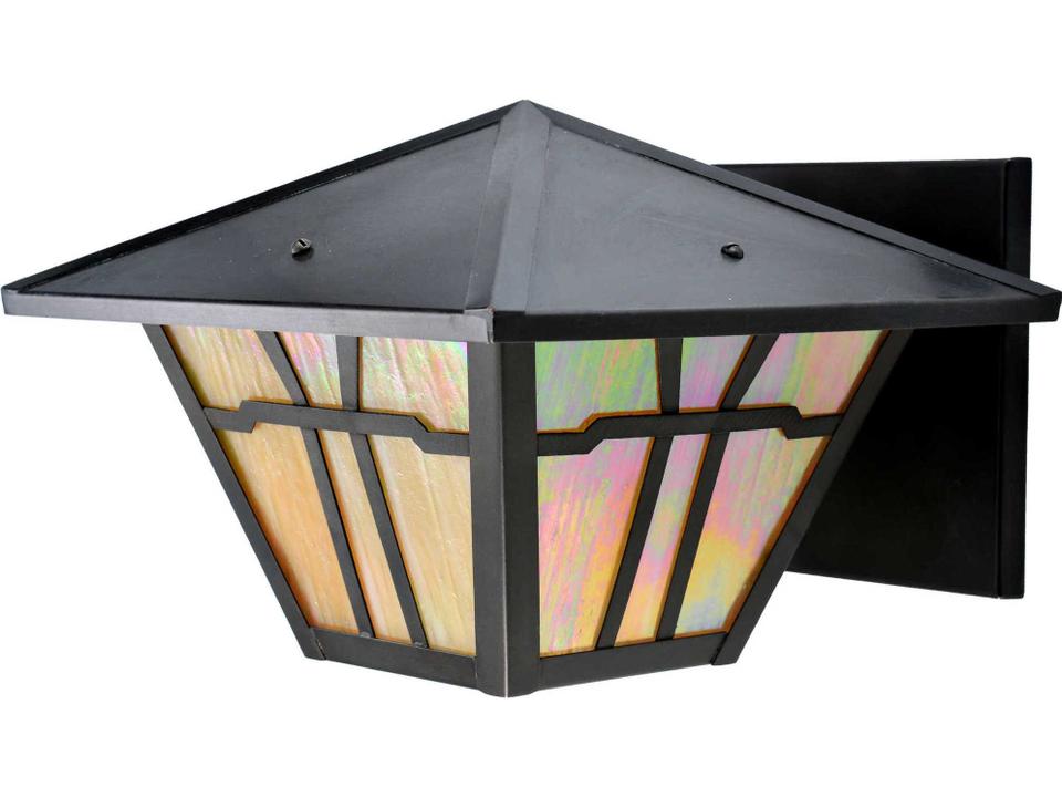 Gable 1-Light Outdoor Wall Sconce in Craftsman Brown