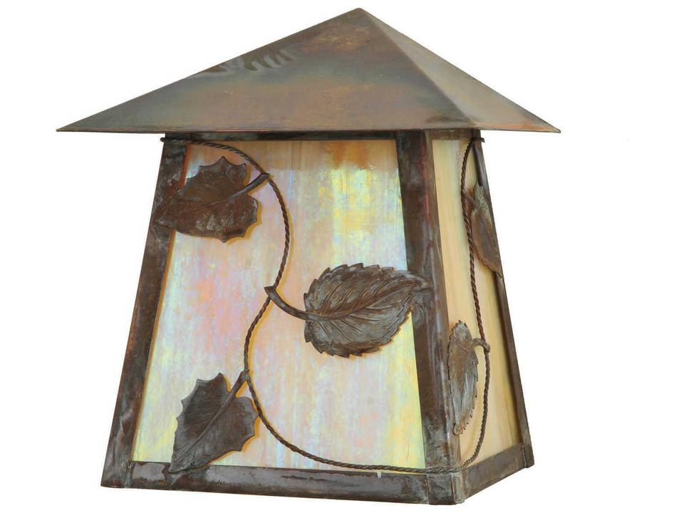 Stillwater Vine Leaf Outdoor Wall Sconce in Vintage Copper