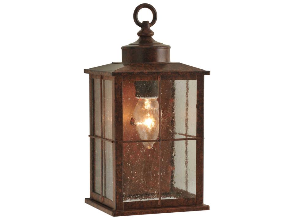 Mission Coolidge Lantern 1-Light Outdoor Wall Sconce in Antique Rust