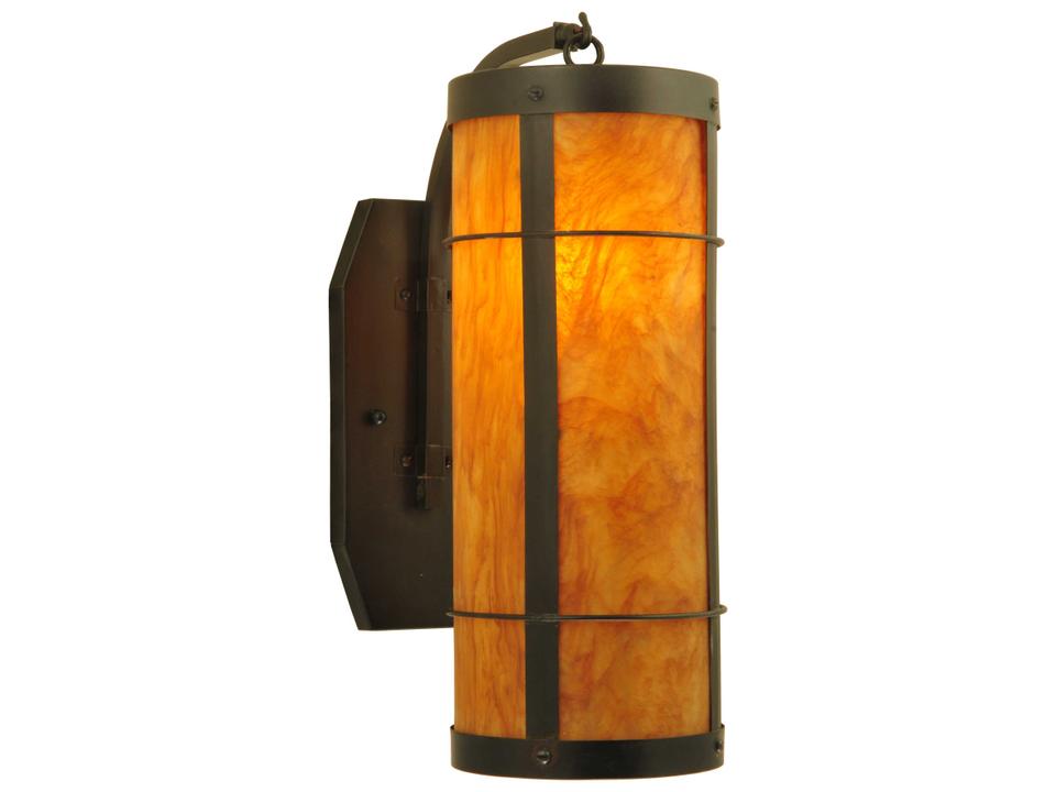 Villa 1-Light Outdoor Wall Sconce in Craftsman Brown