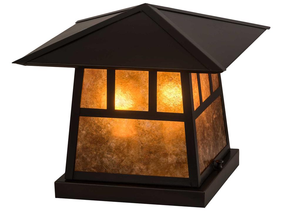 Stillwater Double Bar Mission 2-Light Outdoor Post Light in Craftsman Brown