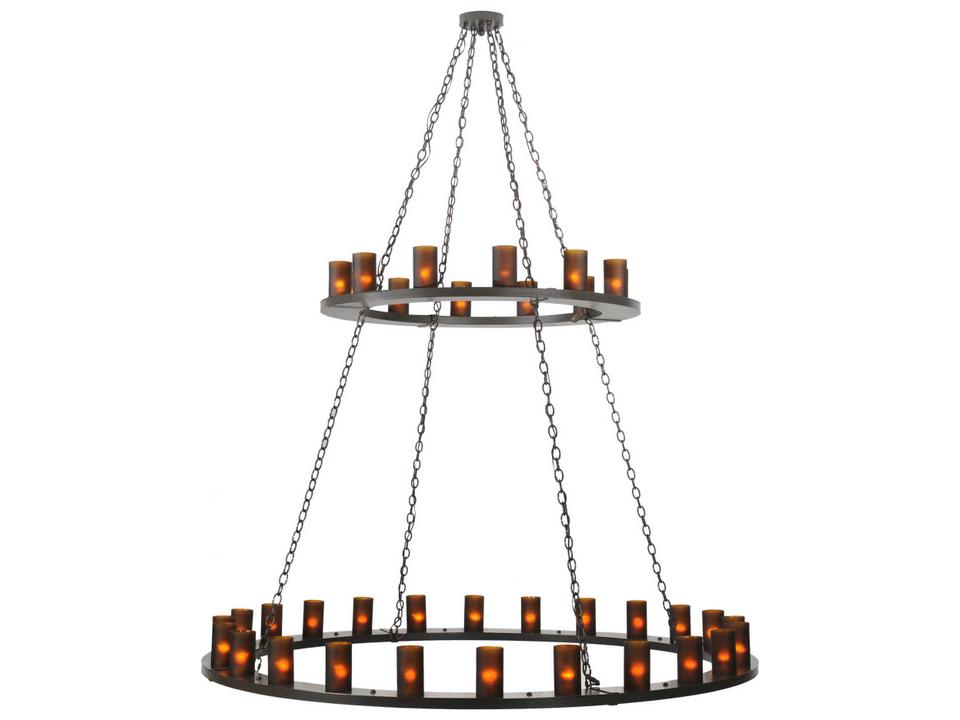 Loxley 3-Light Bronze Drum Chandelier