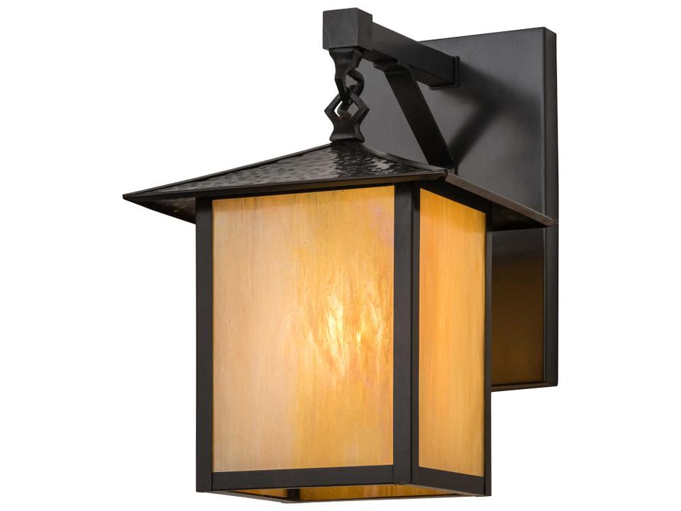 Seneca 1-Light Outdoor Wall Light in Craftsman Brown