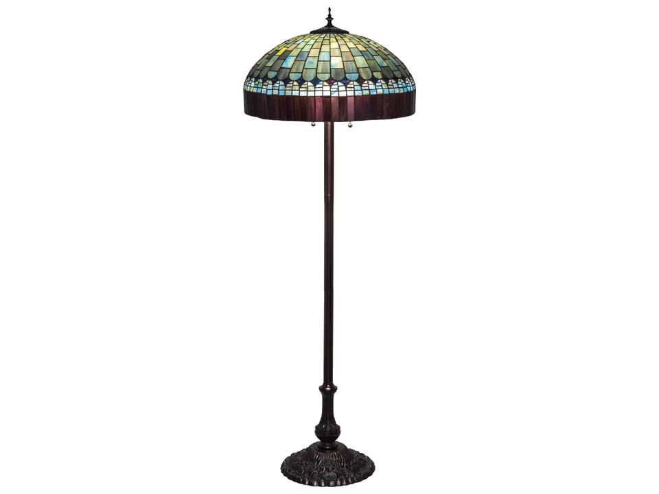 Tiffany Candice Tiffany 3-Light Floor Lamp in Mahogany Bronze