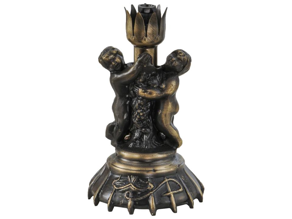 Twin Cherub One-Light Table Lamp Base in Antique Copper