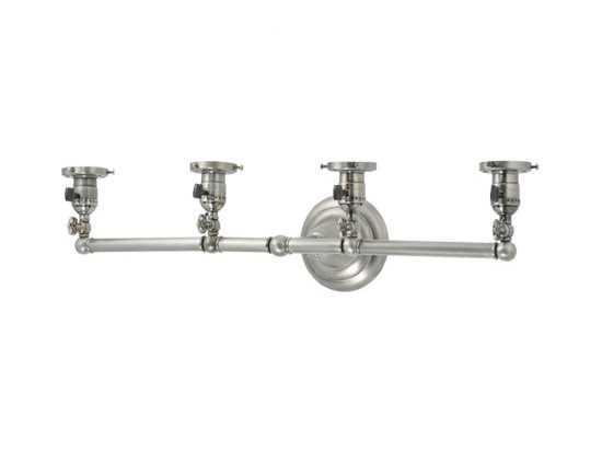 Victorian 4-Light Nickel Wall Sconce