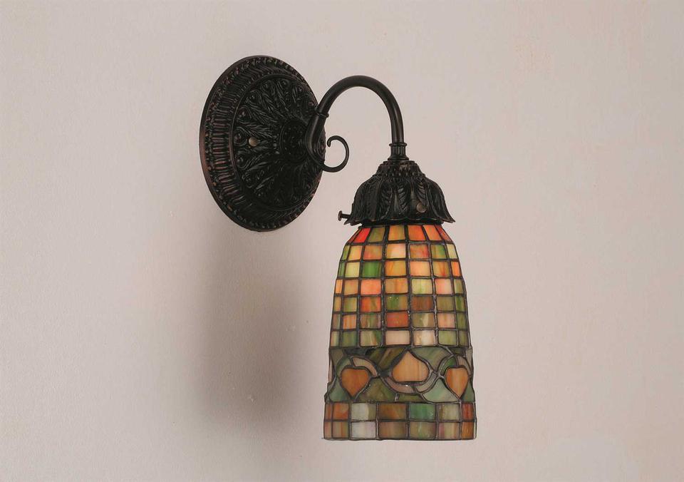 Tiffany Tiffany Acorn Single Light Wall Sconce in Mahogany Bronze
