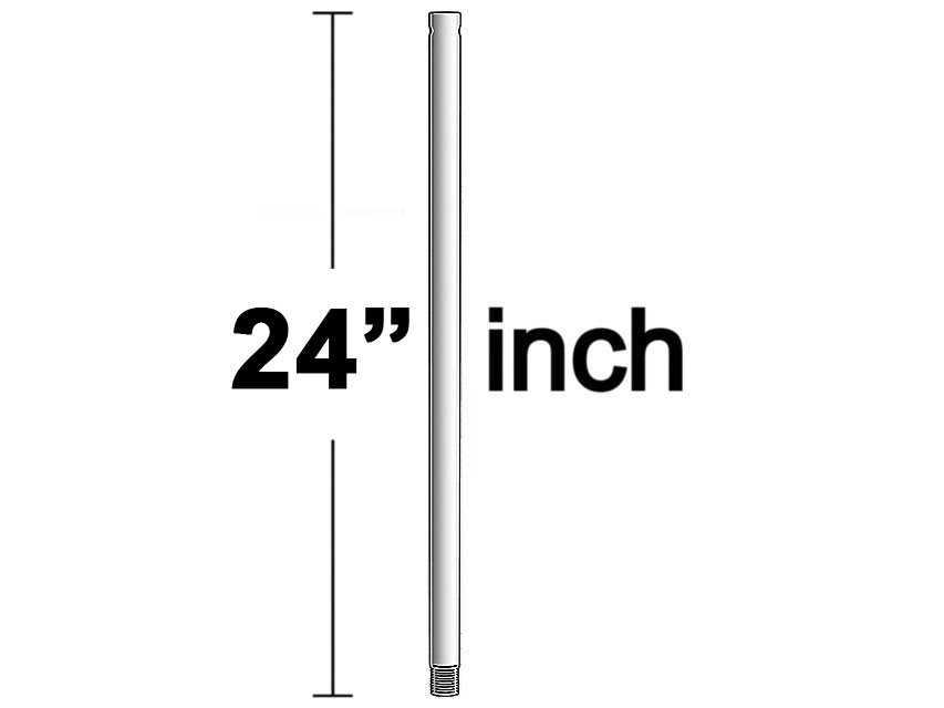 24-Inch Steel Ceiling Fan Downrod for High Ceilings
