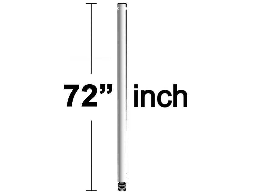 72-Inch Steel Ceiling Fan Downrod for High Ceilings
