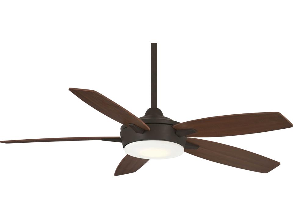 Espace 52-Inch 5-Blade LED Indoor Ceiling Fan in Oil Rubbed Bronze with Medium Maple Blades