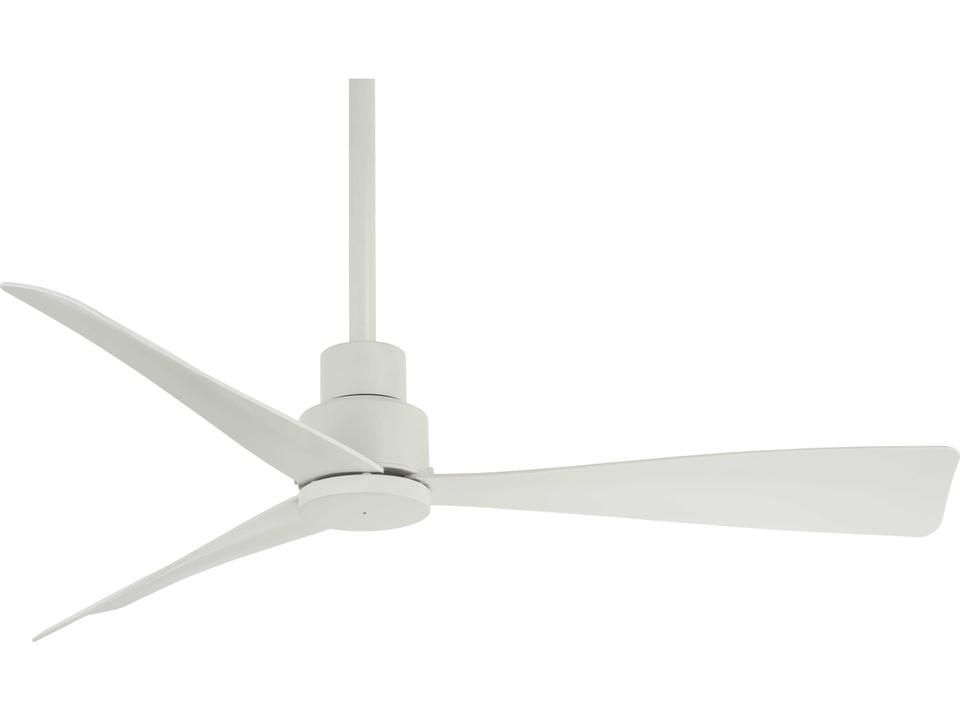 Simple 44-Inch 3-Blade Outdoor Ceiling Fan in Flat White