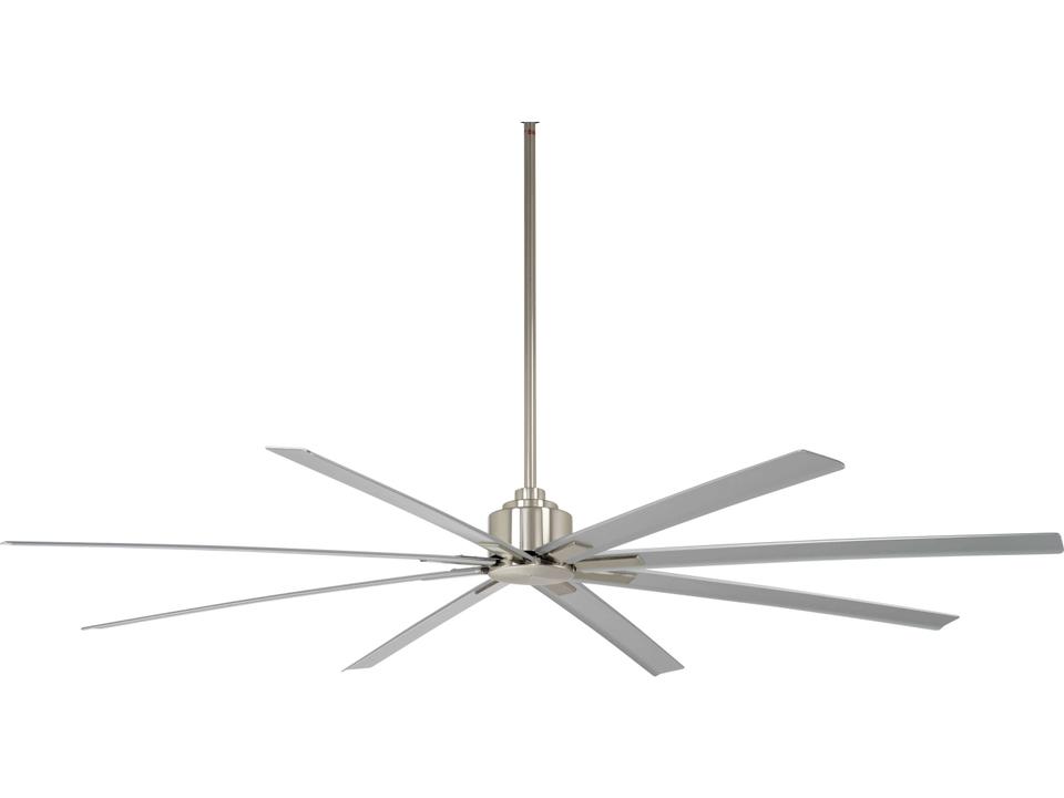Xtreme H2O 84-Inch 8-Blade Outdoor Ceiling Fan in Brushed Nickel Wet
