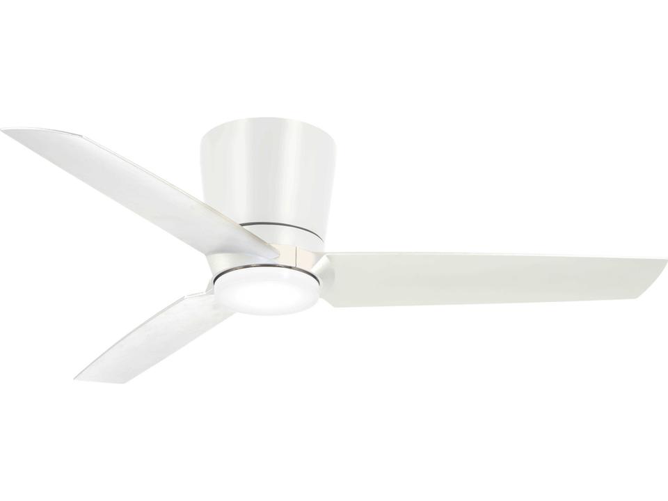 Pure 48-Inch 3-Blade Indoor Ceiling Fan with LED Light in Flat White