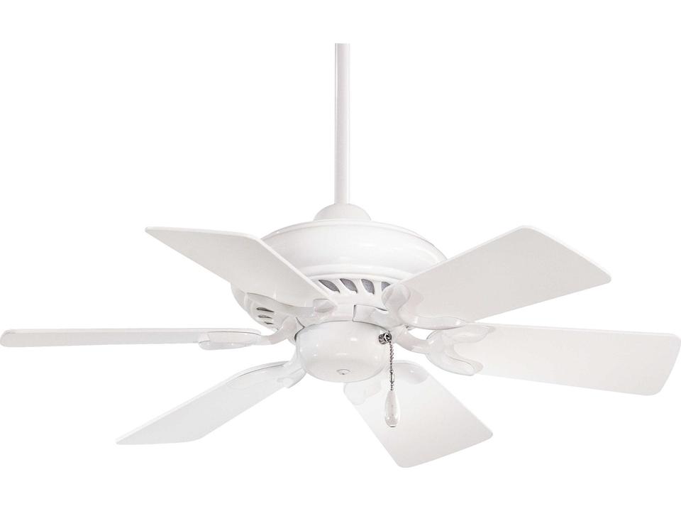 Supra 32-Inch 6-Blade Indoor Ceiling Fan in White