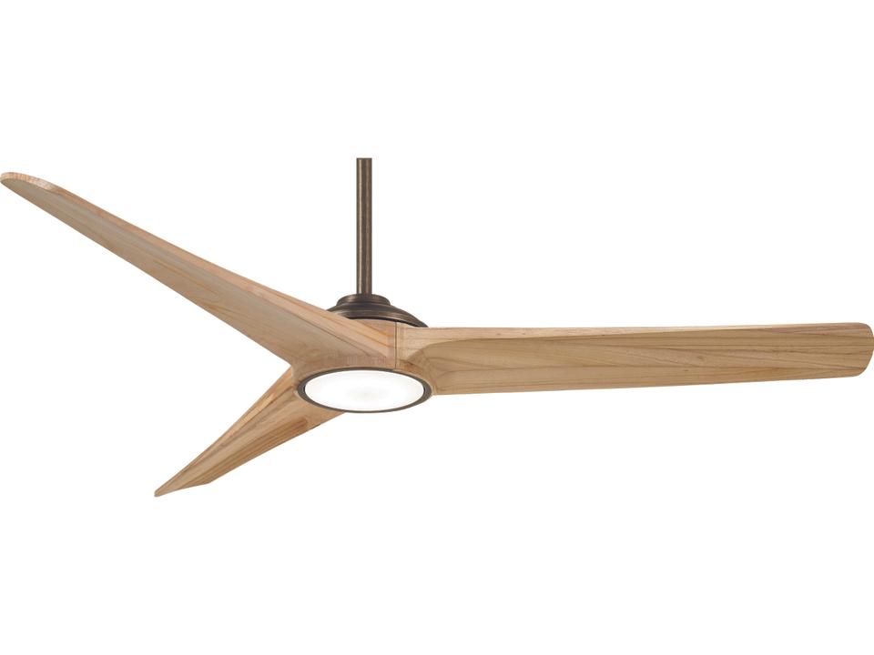 Timber 68-Inch 3-Blade LED Smart Ceiling Fan in Heirloom Bronze with Maple Blades