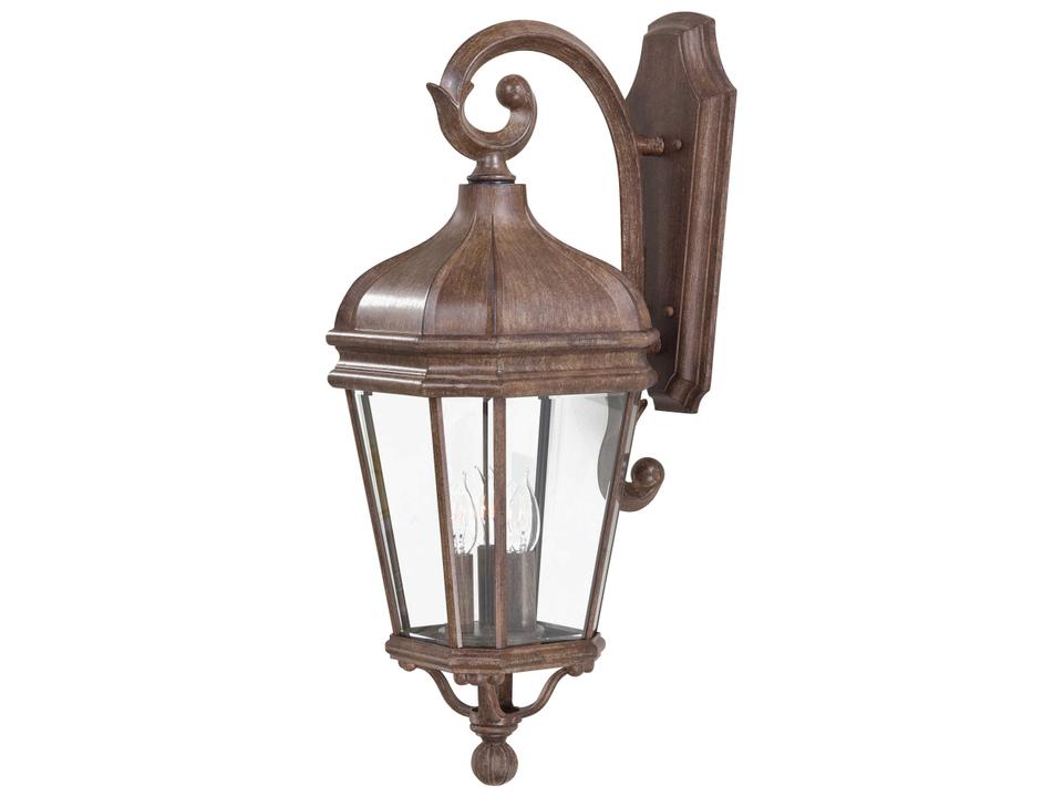 Harrison 3-Light Outdoor Wall Sconce in Vintage Rust