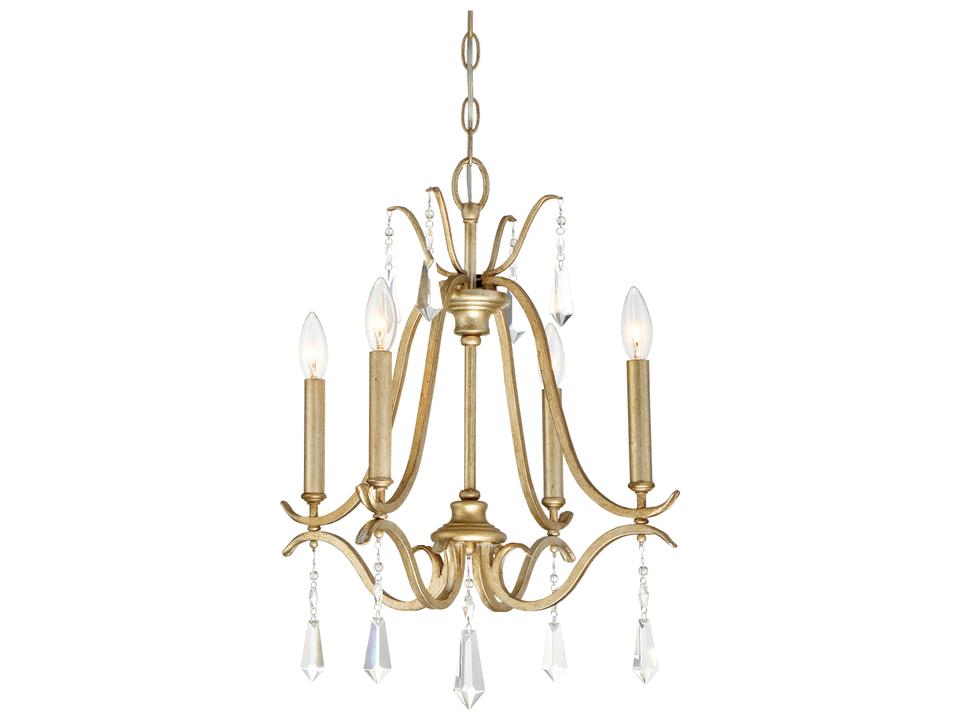 Laurel Estate 4-Light Mini Chandelier in Brio Gold